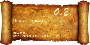 Orosz Egmont névjegykártya